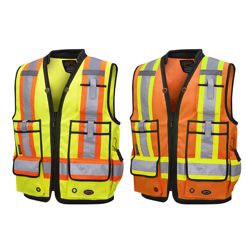 Blouson Gilet de sécurité haute visibilité pour vêtement de travail –  Rouge, Bleu, Jaune, Orange, Surveryor